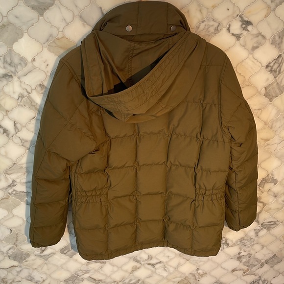 J Crew down filled olive green coat. Size XS - Picture 10 of 12